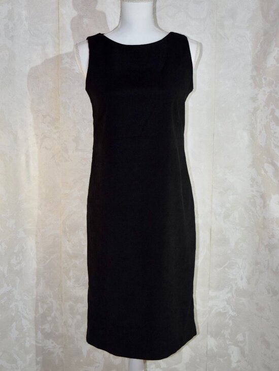 Land's End Women's Black Sleeveless Sheath Dress, Size XS - Picture 1 of 5